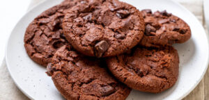 Keto Chewy Double Chocolate Chip Cookies