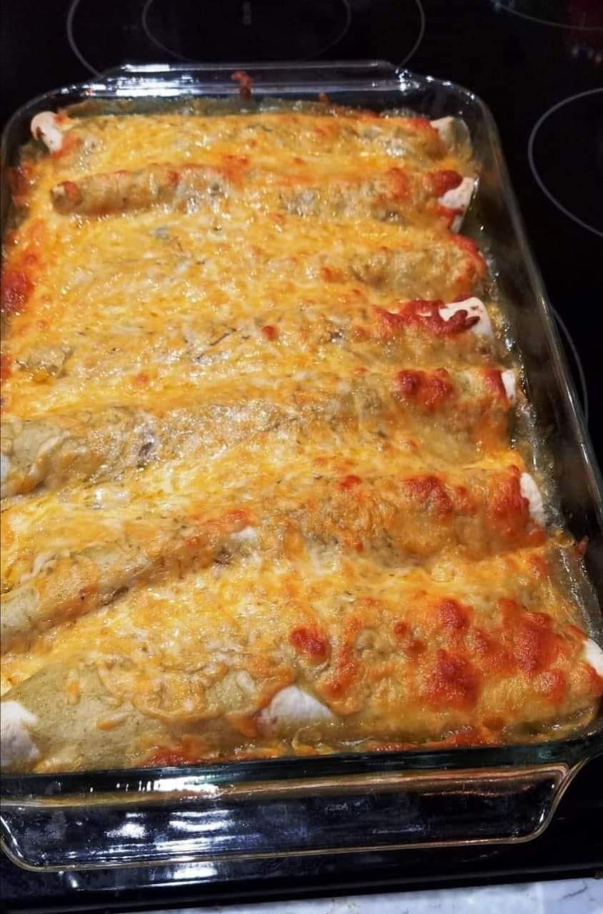 Jalapeno Cream Cheese Chicken Enchiladas