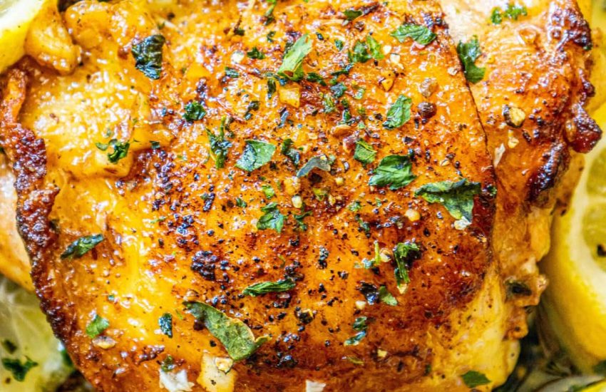 Lemon Garlic Butter Chicken Thighs