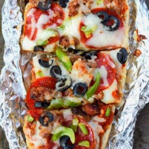 Grilled French Bread Pizza