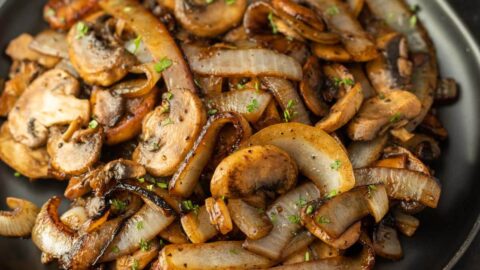 Mushrooms and Onions for Steak