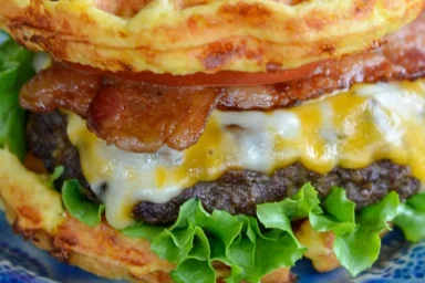 Low Carb Chaffle Burger