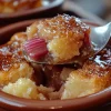 Baked Sticky Rhubarb Pudding