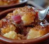 Baked Sticky Rhubarb Pudding