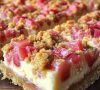 Rhubarb Cheesecake Squares