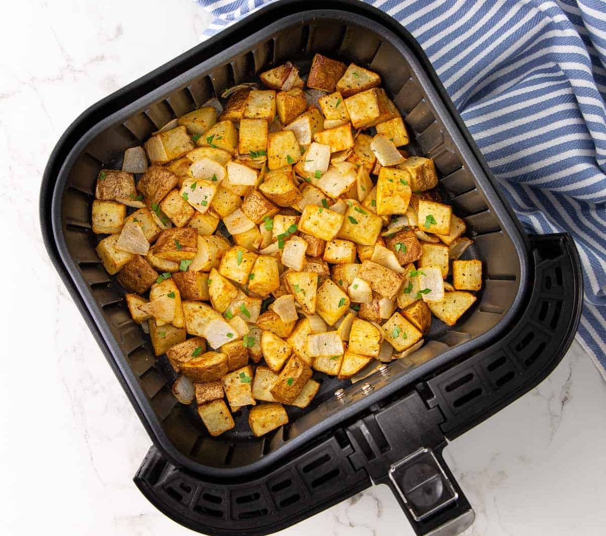 Air Fryer Potatoes and Onions
