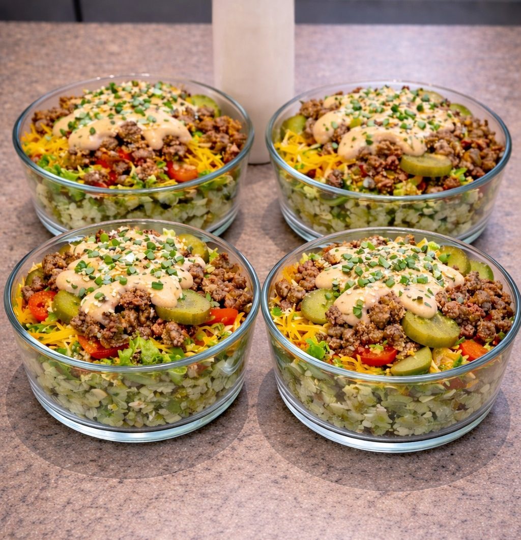 Big Mac Cheeseburger Protein Bowl