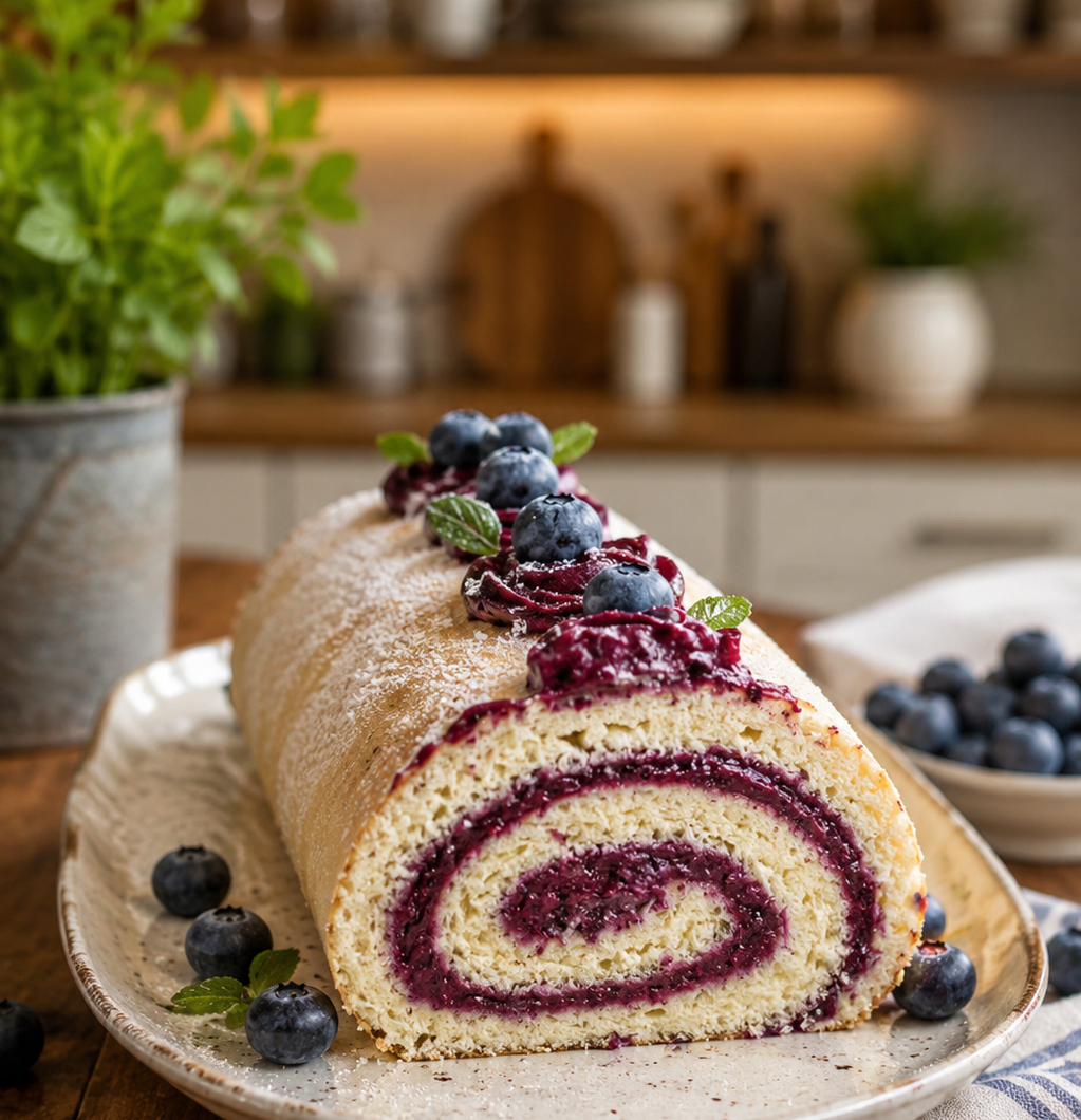 Blueberry Swiss Roll
