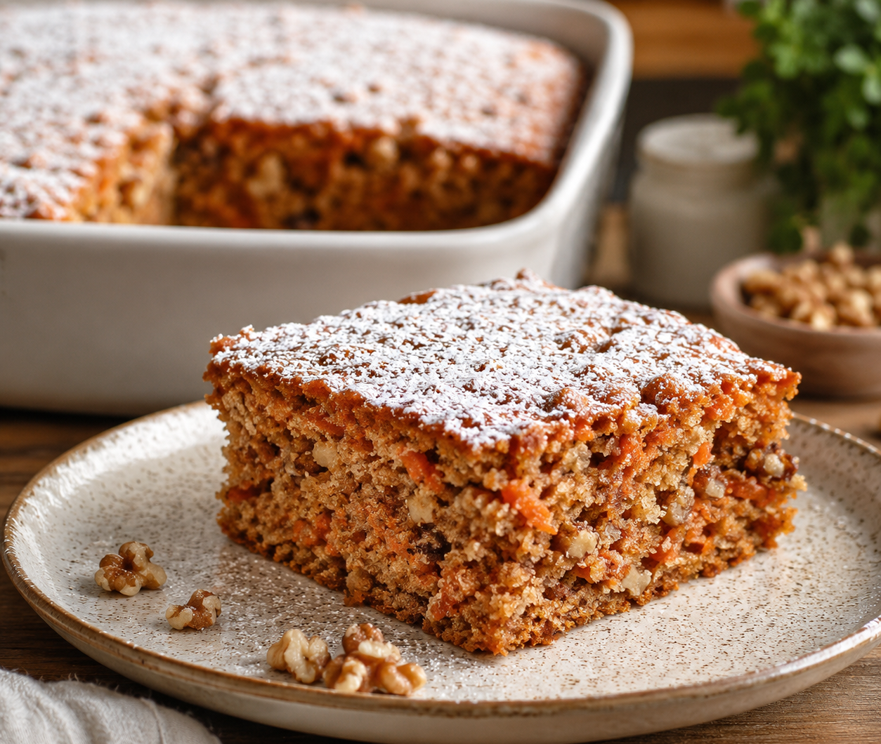 Healthy CARROT WALNUT CAKE