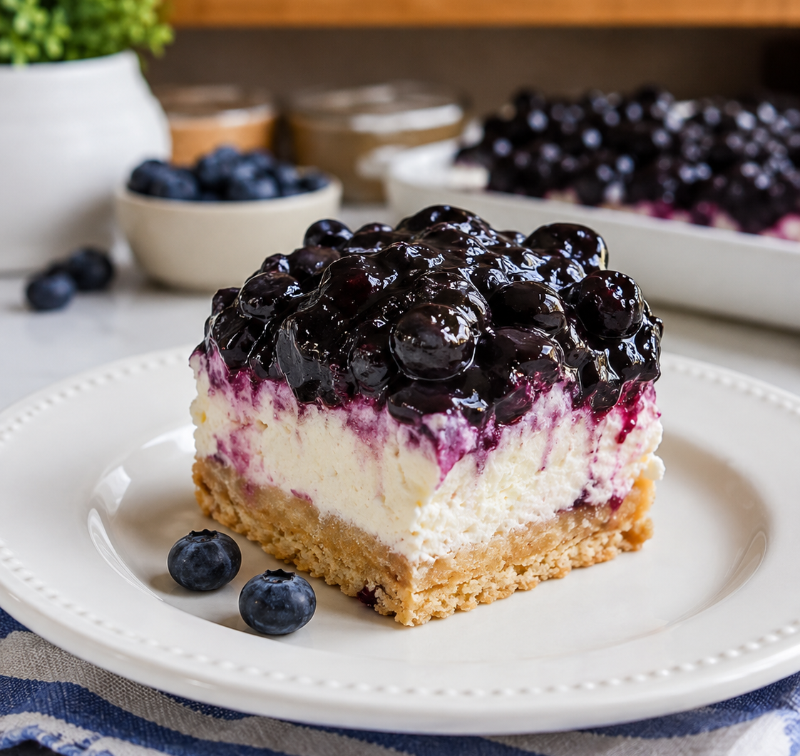 Creamy Fresh Blueberry Dessert