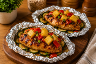 Teriyaki Pineapple Chicken Foil Packets - CP