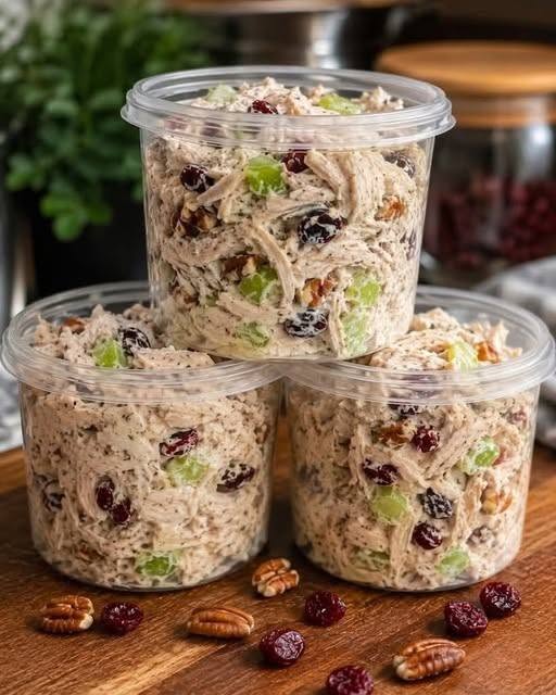 Healthy Cranberry Pecan Chicken Salad