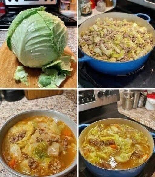 Healthy Ground Beef and Cabbage Soup