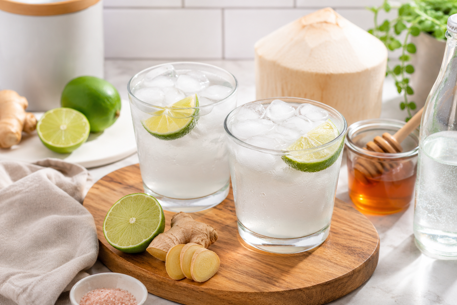 Homemade Electrolyte Drink with Coconut Water