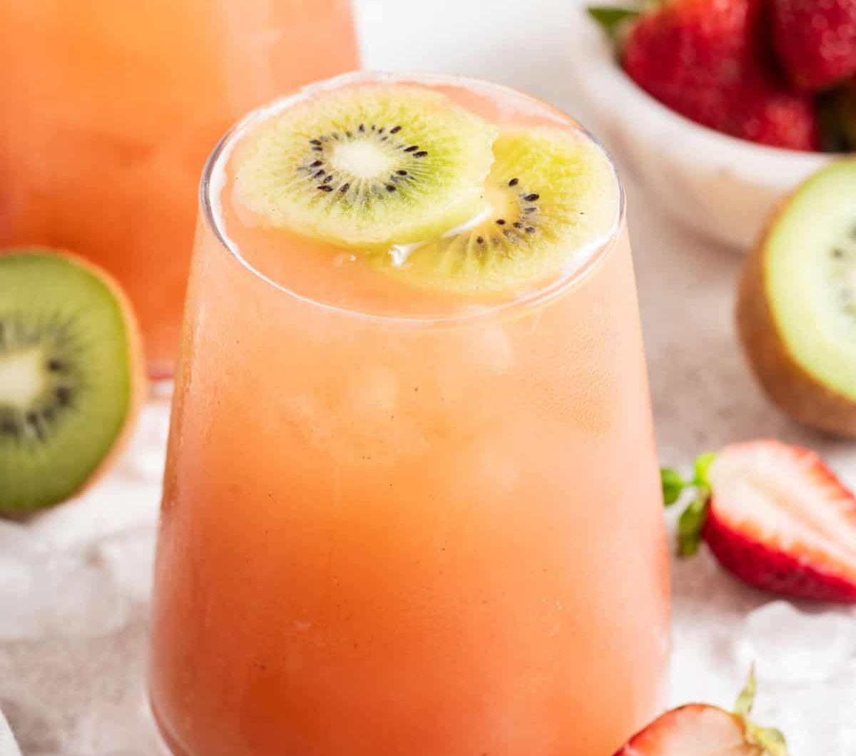 Healthy Strawberry Kiwi Cortisol Cocktail