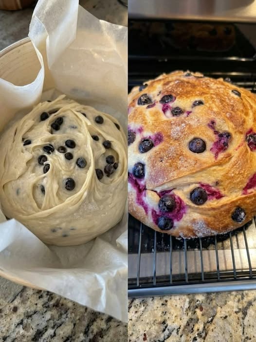 Easy Cream Cheese Blueberry Bread