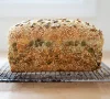 Healthy No Kneed Three-Seed Bread
