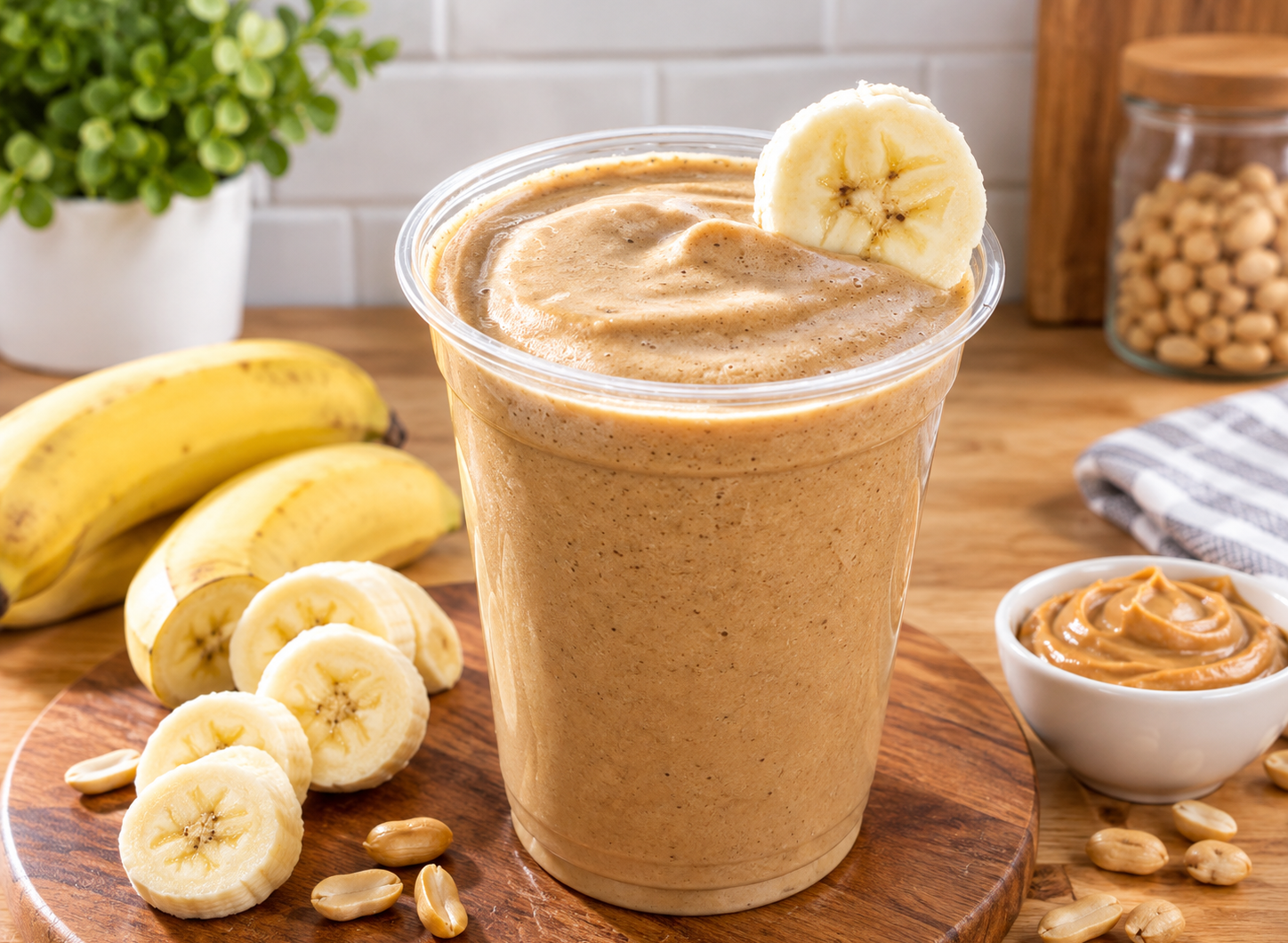 High Protein Peanut Butter Banana Smoothie