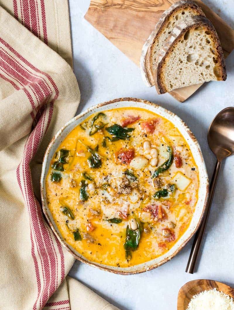 Tuscan White Bean Sausage and Kale Soup