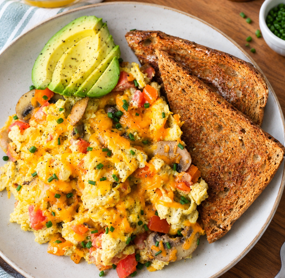 Healthy Loaded Scrambled Eggs