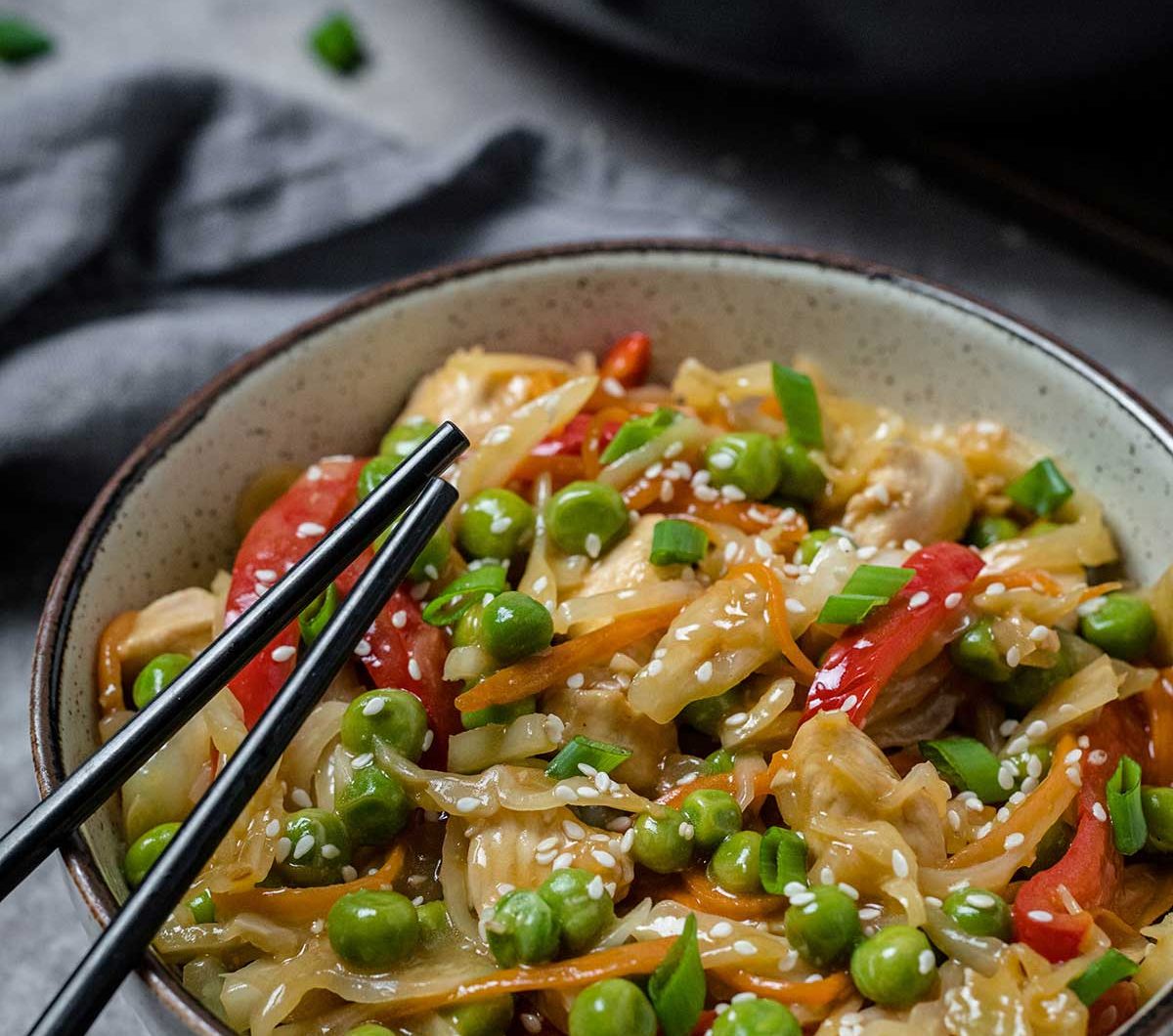 Healthy Chicken Cabbage Stir Fry